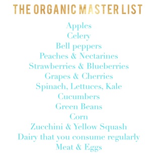 master food organic list